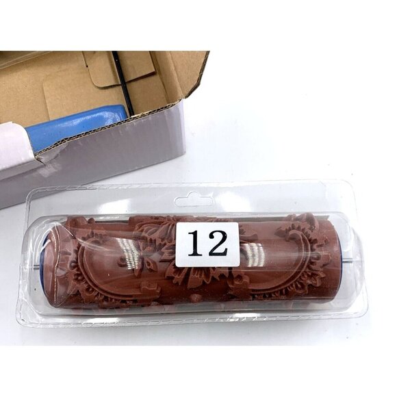 Patterned Paint Roller Decorative 7 Inch Texture Rubber Roller Floral NEW - Picture 1 of 7
